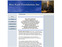 Tablet Screenshot of maxkadefoundation.org